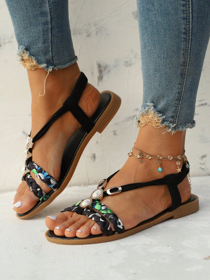 Flat Round Toe Sandals for Women