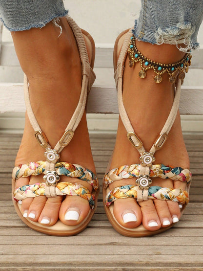 Flat Round Toe Sandals for Women