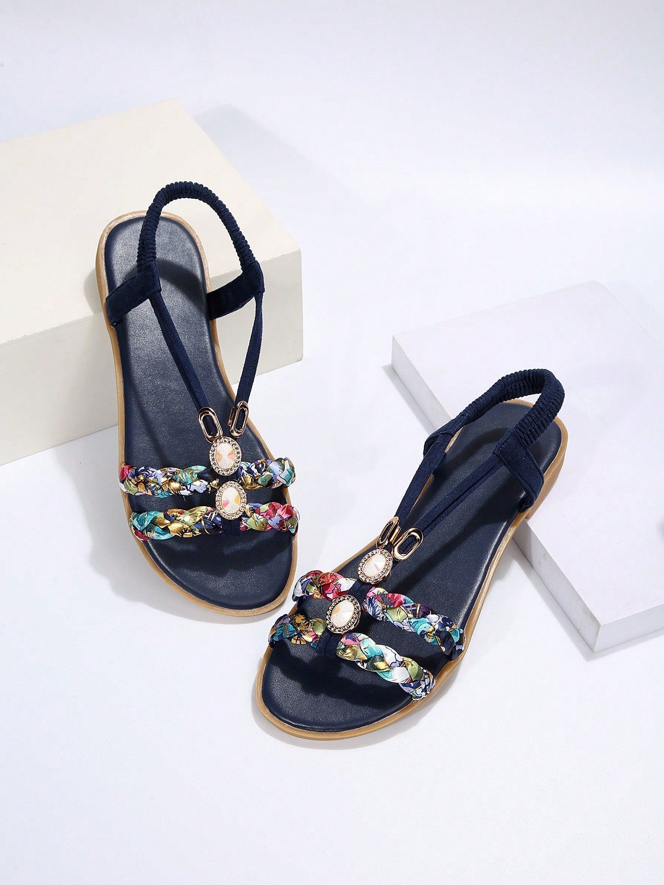 Flat Round Toe Sandals for Women