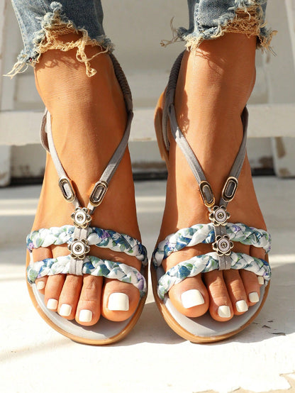 Flat Round Toe Sandals for Women