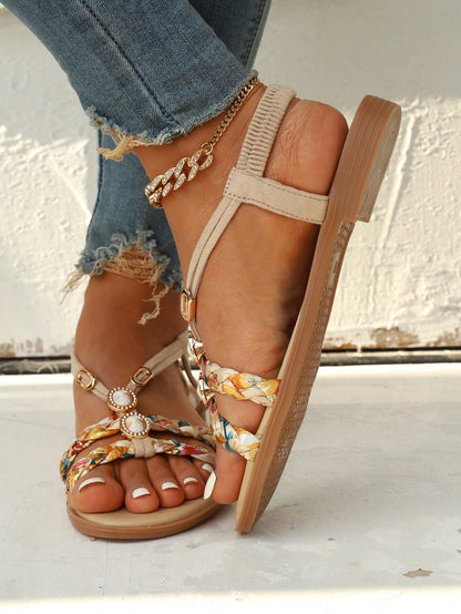 Flat Round Toe Sandals for Women