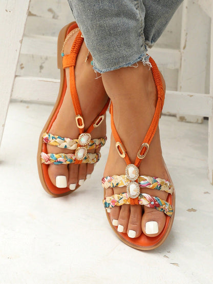 Flat Round Toe Sandals for Women