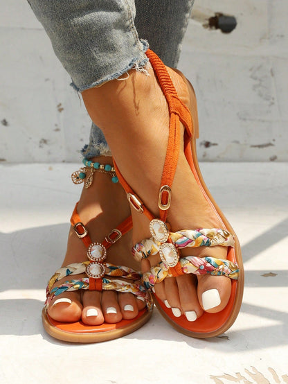 Flat Round Toe Sandals for Women