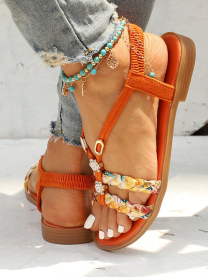 Flat Round Toe Sandals for Women