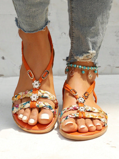 Flat Round Toe Sandals for Women