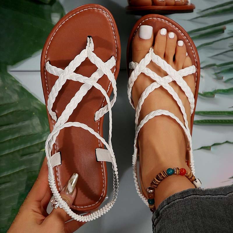 Women's Casual Braided Flat Sandals