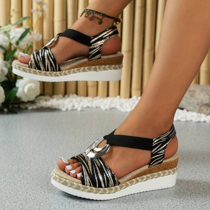Buckle Design Platform Ankle Strap Casual Shoes