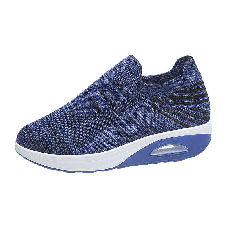 Womens Flying Woven Thick Sole Sneakers