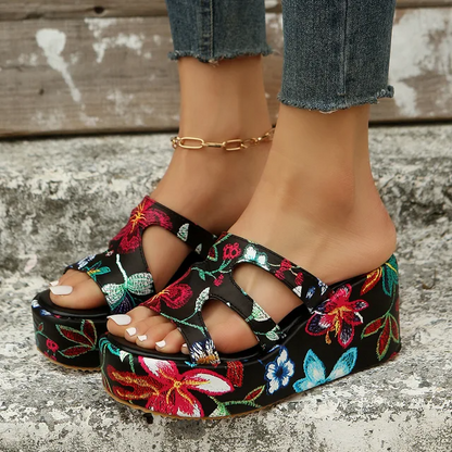 Summer Womens Floral Print Sandals