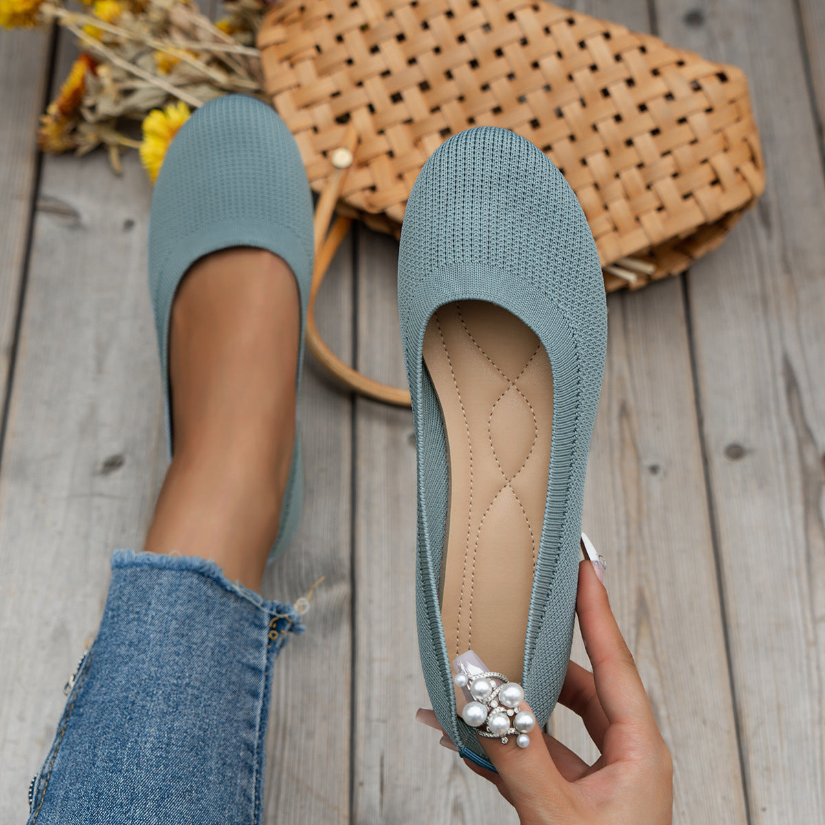 High quality shoes female round head women Flats