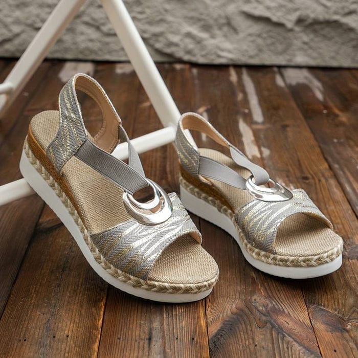 Buckle Design Platform Ankle Strap Casual Shoes