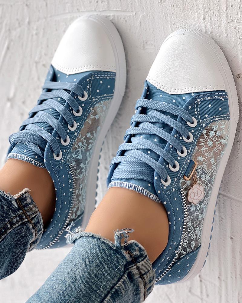 Womens Mesh Flat Sneakers