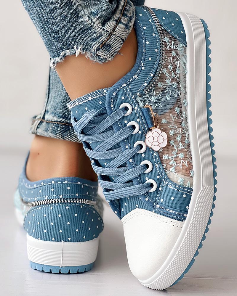 Womens Mesh Flat Sneakers