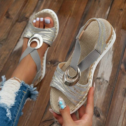 Buckle Design Platform Ankle Strap Casual Shoes
