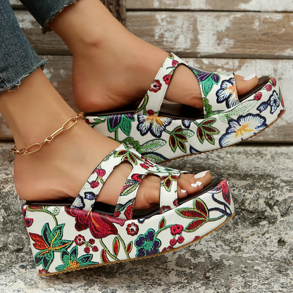Summer Womens Floral Print Sandals