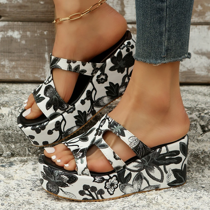 Summer Womens Floral Print Sandals