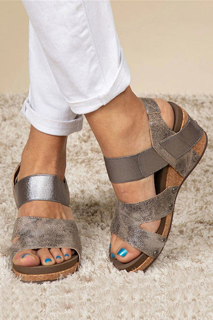 Retro Thick Sole Fish Mouth Shoes Sandals