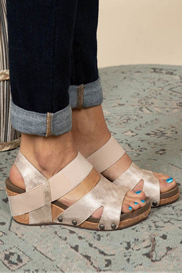 Retro Thick Sole Fish Mouth Shoes Sandals