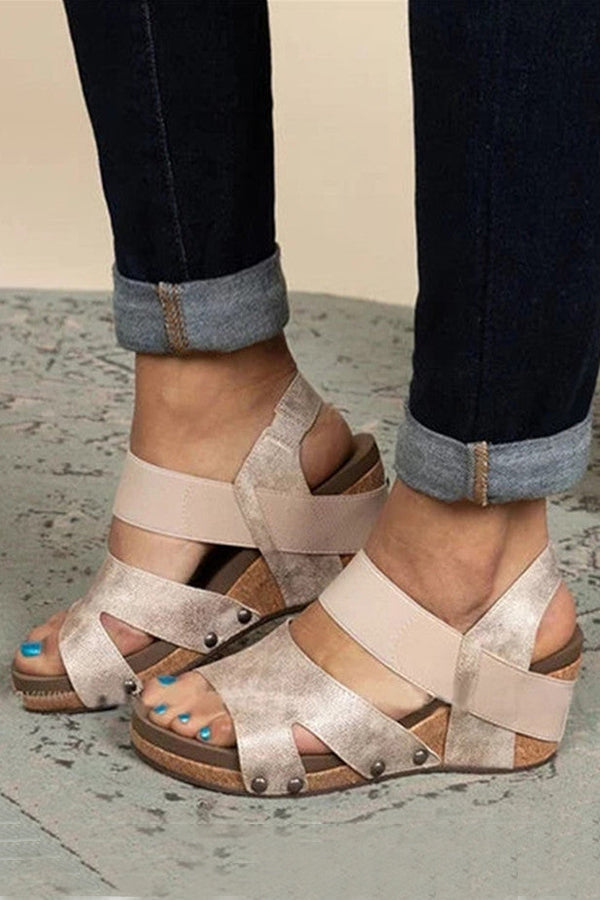 Retro Thick Sole Fish Mouth Shoes Sandals