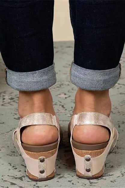 Retro Thick Sole Fish Mouth Shoes Sandals
