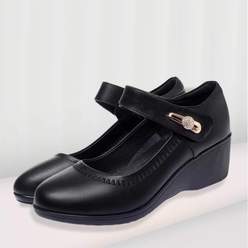 Classic low wedge heel casual shoes