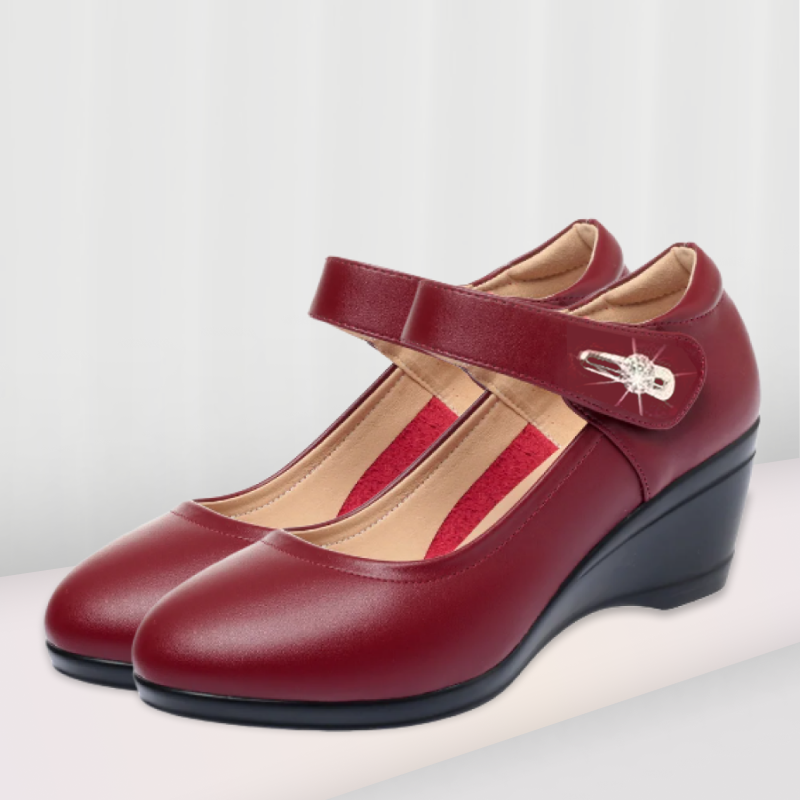Classic low wedge heel casual shoes