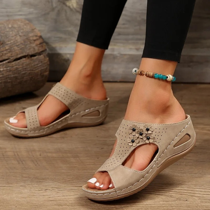 Women's Slip On Wedge Heel Soft Slippers