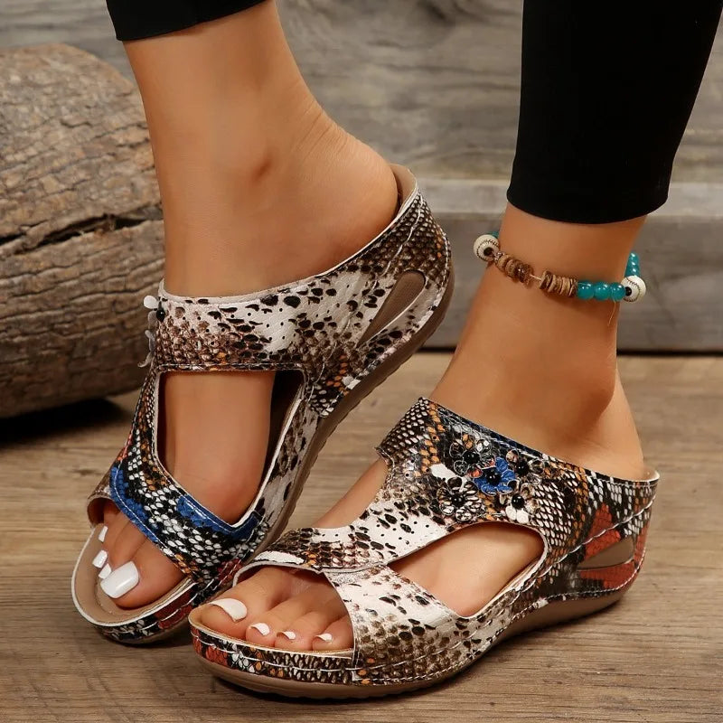 Women's Slip On Wedge Heel Soft Slippers