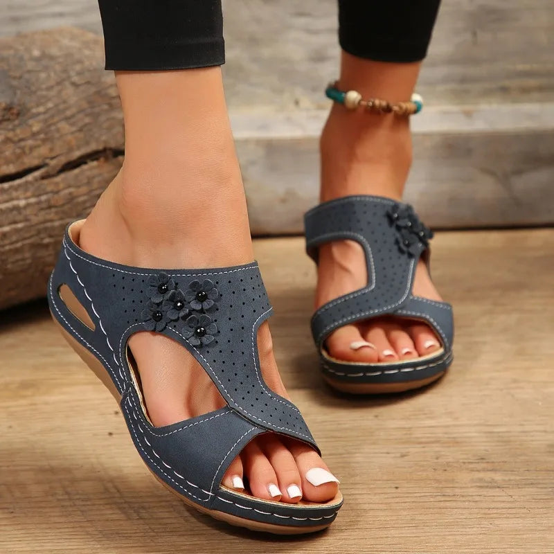 Women's Slip On Wedge Heel Soft Slippers