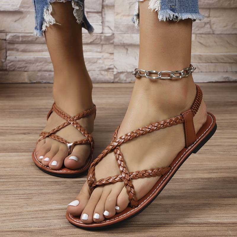 Women's Casual Braided Flat Sandals