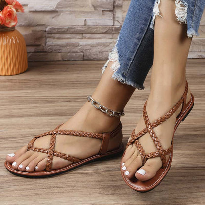 Women's Casual Braided Flat Sandals