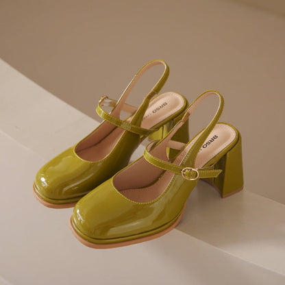 Elegant classic women's shoes with heel