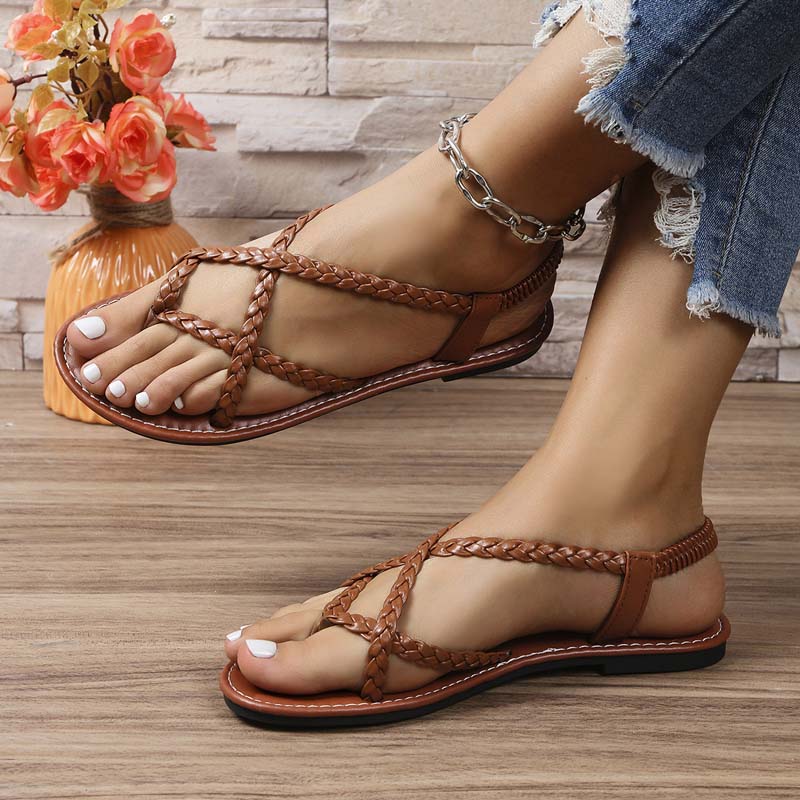 Women's Casual Braided Flat Sandals