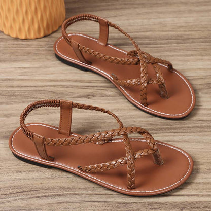 Women's Casual Braided Flat Sandals