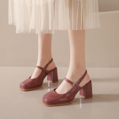 Elegant classic women's shoes with heel