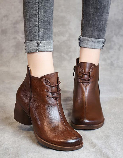 Retro Comfortable Thick Women's Boots