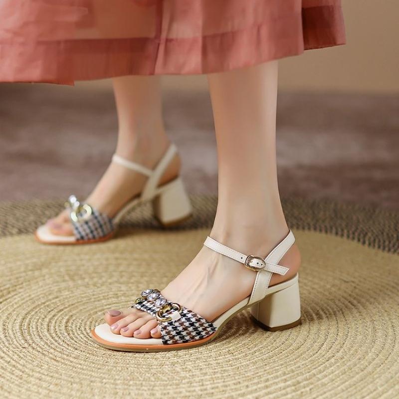 Open Toe Heeled Parisian Sandals