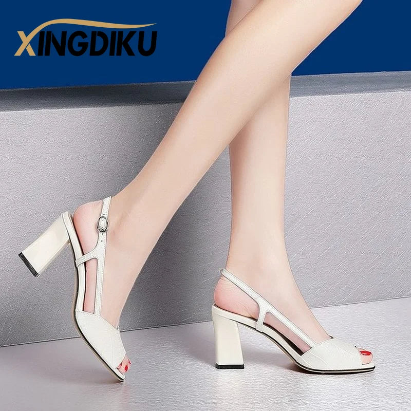 Square Root Fish Mouth Sandals