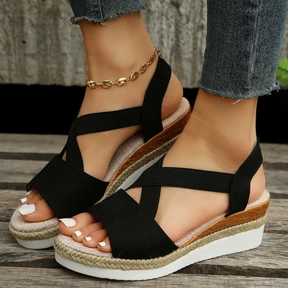 Women Casual Cross-Strap Retro Sandals