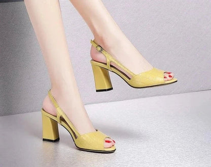 Square Root Fish Mouth Sandals