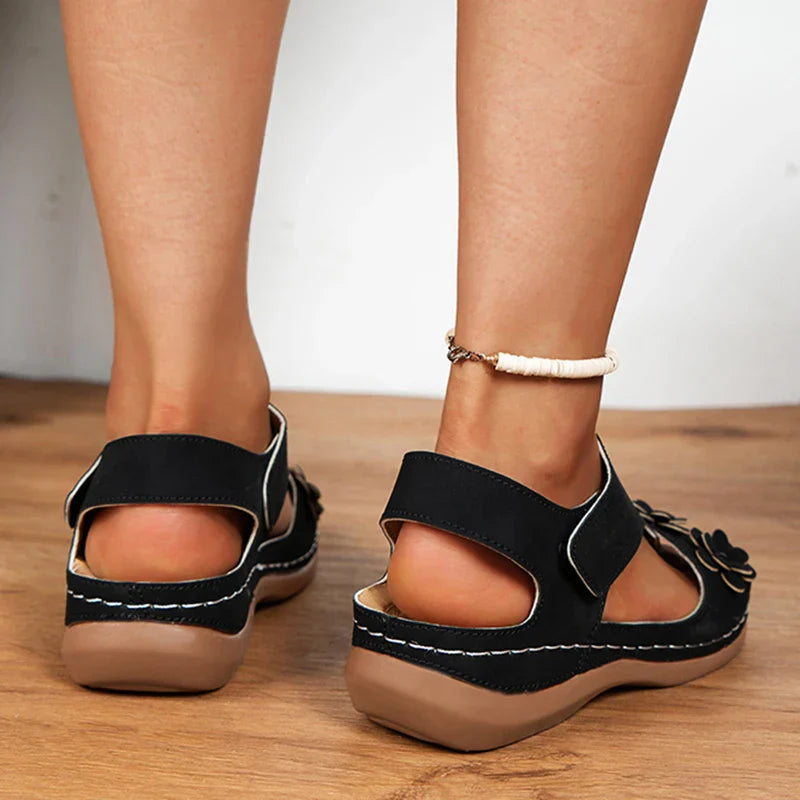 Womens Flat Strap Sandals Thigh High Sandals