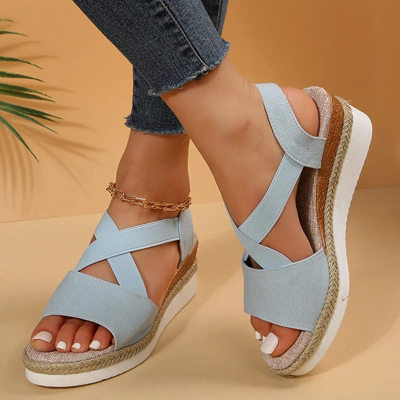Women Casual Cross-Strap Retro Sandals