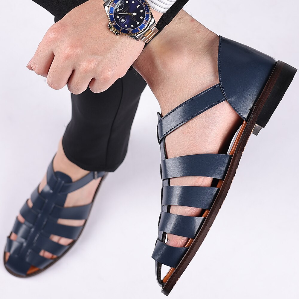 Hollow Buckle Roman Sandals