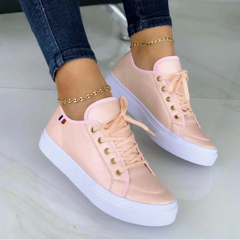 Women round toe platform casual rubber shoes