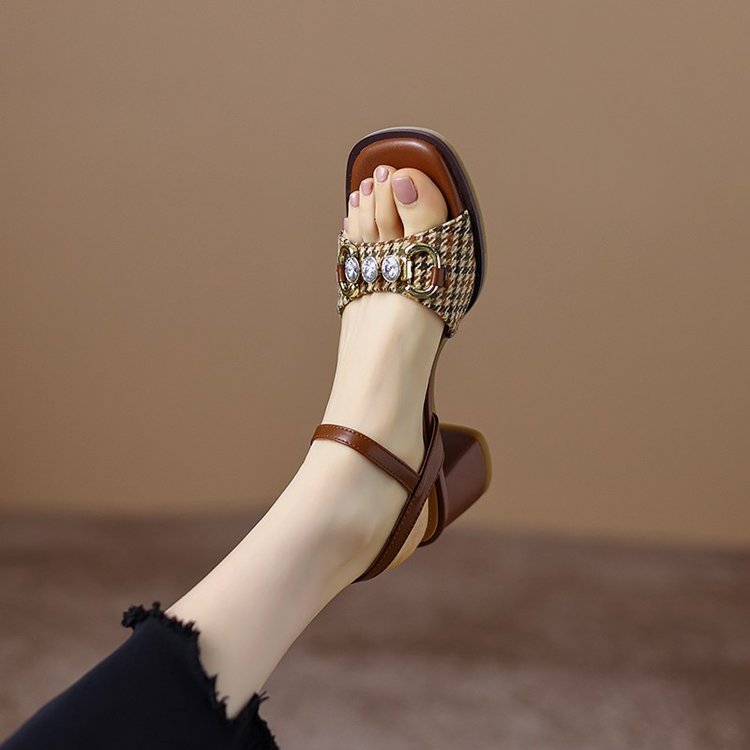 Open Toe Heeled Parisian Sandals