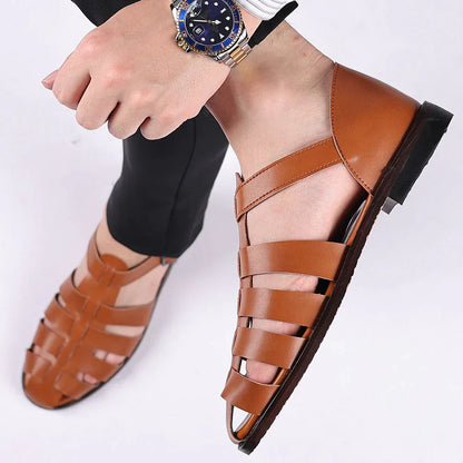 Hollow Buckle Roman Sandals