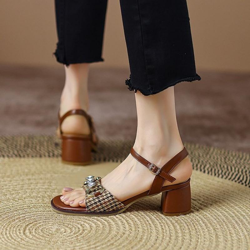 Open Toe Heeled Parisian Sandals