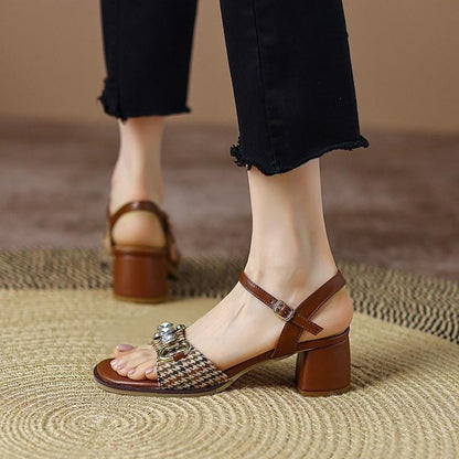 Open Toe Heeled Parisian Sandals