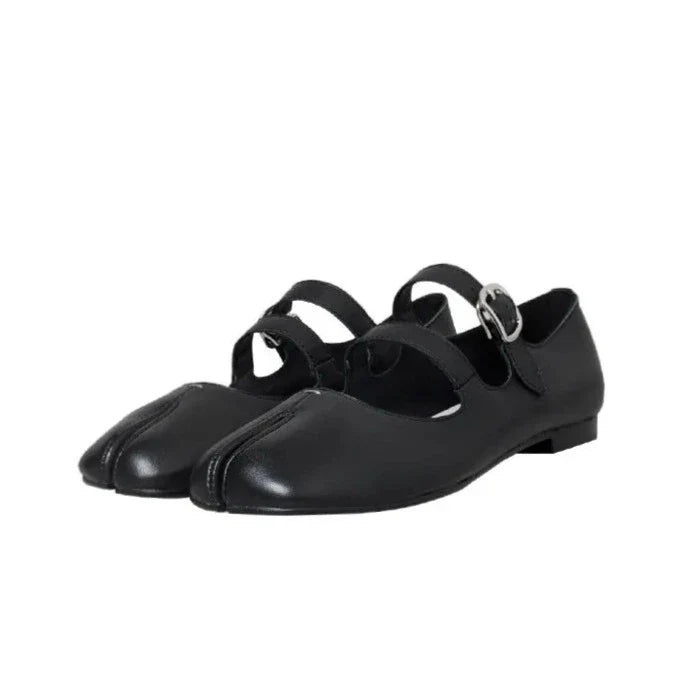 Leather Split Toe Flats