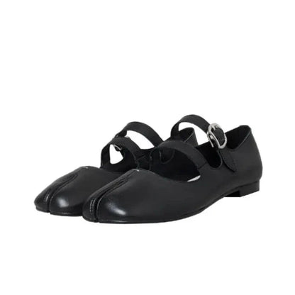 Leather Split Toe Flats